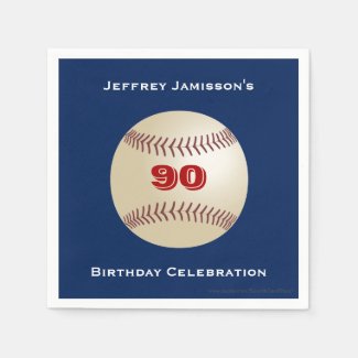 Baseball Paper Napkins, Birthday Party, Any Age