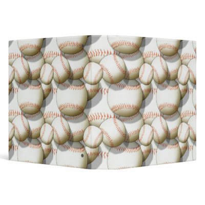 Baseball Pattern Notebook Binder by dooni_notebooks