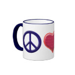 BASEBALL - PEACE AND LOVE COFFEE MUG