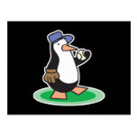 baseball penguin post card