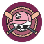 Baseball Pirate -Girls stickers