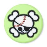 Baseball Pirate -kids Magnet