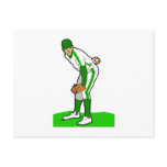 Baseball Pitcher Green Postcards
