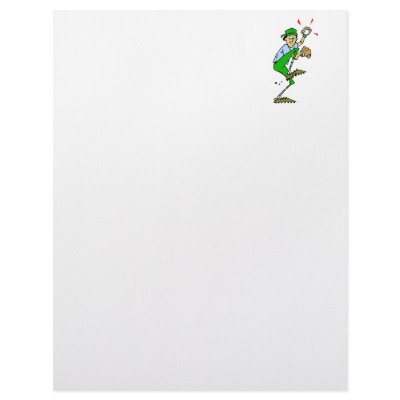 Baseball Pitcher Personalized Letterhead by justsports