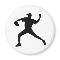 Baseball - Pitcher Fridge Magnet
