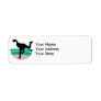 baseball pitcher silhouette design return address label