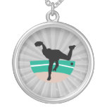 baseball pitcher silhouette design pendants