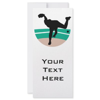 baseball pitcher silhouette design custom rack cards by sports_shop