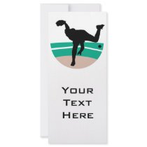 baseball pitcher silhouette design custom rack cards