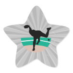 baseball pitcher silhouette design star sticker
