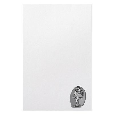 Baseball Pitcher Stationery Paper by justsports