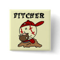 Baseball Pitcher Tshirts and Gifts buttons