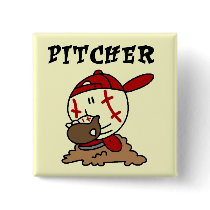 Baseball Pitcher Tshirts and Gifts buttons by toddlersplace Baseball Pitcher Tshirts and Gifts buttons