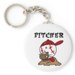 Baseball Pitcher Tshirts and Gifts Keychain