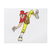 baseball pitcher windup personalized flyer