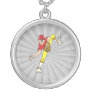 baseball pitcher windup personalized necklace