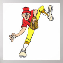 baseball pitcher windup poster
