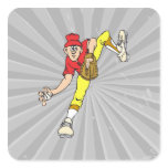 baseball pitcher windup sticker