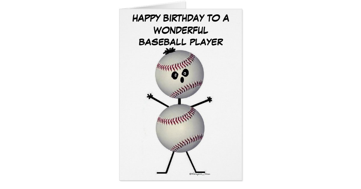 Baseball Player Birthday Card Zazzle