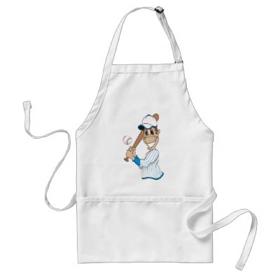 baseball player cartoon. Baseball Player Cartoon Apron