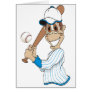 Baseball Player Cartoon Greeting Card