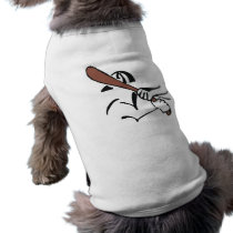 Baseball Player Dog Tshirt