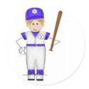 Baseball Player Doodle Stickers
