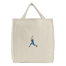Baseball Player Embroidered Bag