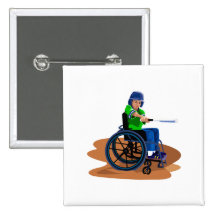 Baseball Player Pinback Button