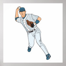 baseball player pitching vector design posters