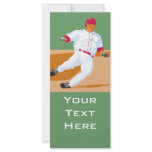 baseball player slide vector graphic rack cards