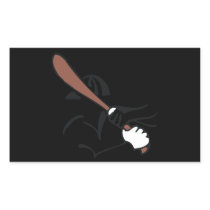 Baseball Player Rectangle Stickers