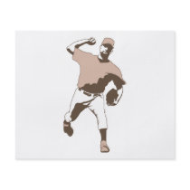 baseball player throwing vector graphic custom flyer