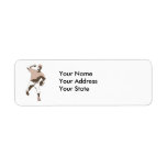 baseball player throwing vector graphic return address label