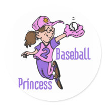 Baseball Princess T-shirts and Gifts stickers