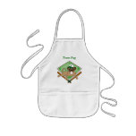 Baseball Pug Aprons - Green - Add your own text
