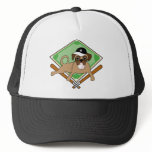 Baseball Pug (black, white) - Add your team name! hats