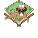 Baseball Pug Tee - Customizable - Pink Hat t-shirts by designsbydandy Baseball Pug Tee - Customizable - Pink Hat t-shirts
