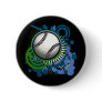 Baseball Punk Circles Blue Button
