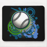 Baseball Punk Circles Blue Mousepad