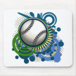 Baseball Punk Circles Blue Mousepad