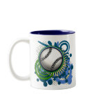 Baseball Punk Circles Blue Mug