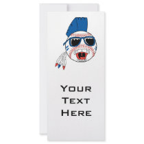 baseball punk vector design graphic rack card