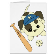 Baseball Puppy Card
