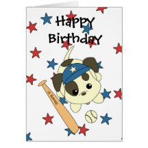 Baseball Puppy Greeting Cards