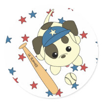 Baseball Puppy stickers by candystore Baseball Puppy stickers