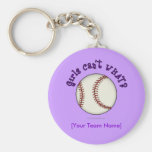 Baseball-Purple Key Chain