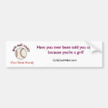 Baseball-Red Bumper Sticker