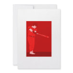 Baseball red invitations
