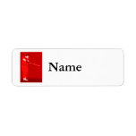 Baseball red return address labels
